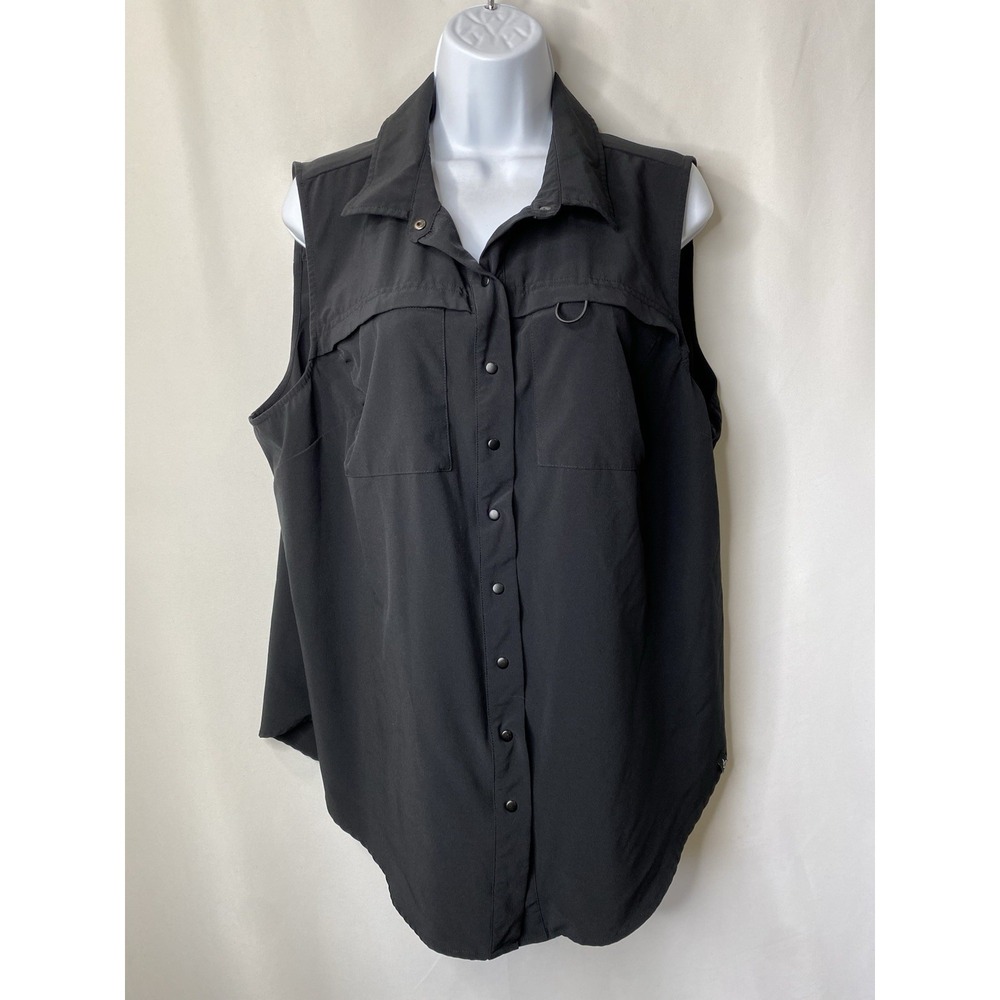 Torrid Happy Camper Womens Sleeveless Active Button Up Size 0 Hiking Gorpcore - Picture 2 of 11